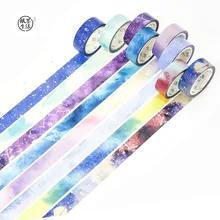 1.5cm*7m Starry star washi tape set Rainbow sky masking tapes 15mm*7m decoration tape scrapbooking diary sticker Stationery