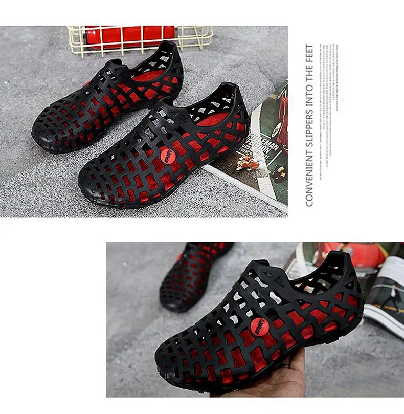1 (53)Hollow Wading Shoes Breathable Aqua Shoes Beach Sandals Adult Slippers Sport Upstream Shoes Women Diving Socks 