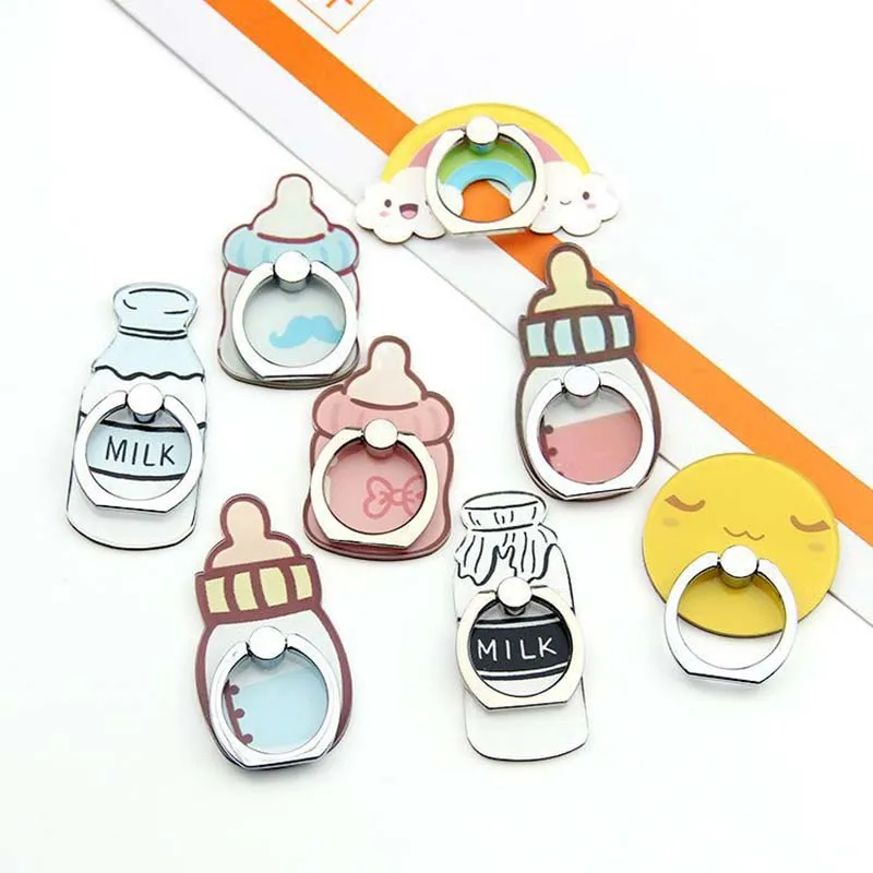 

Romatlink Baby Bottle Smiley Face Rainbow Shape Mobile Phone Stand Holder For Iphone 7 For Samsung