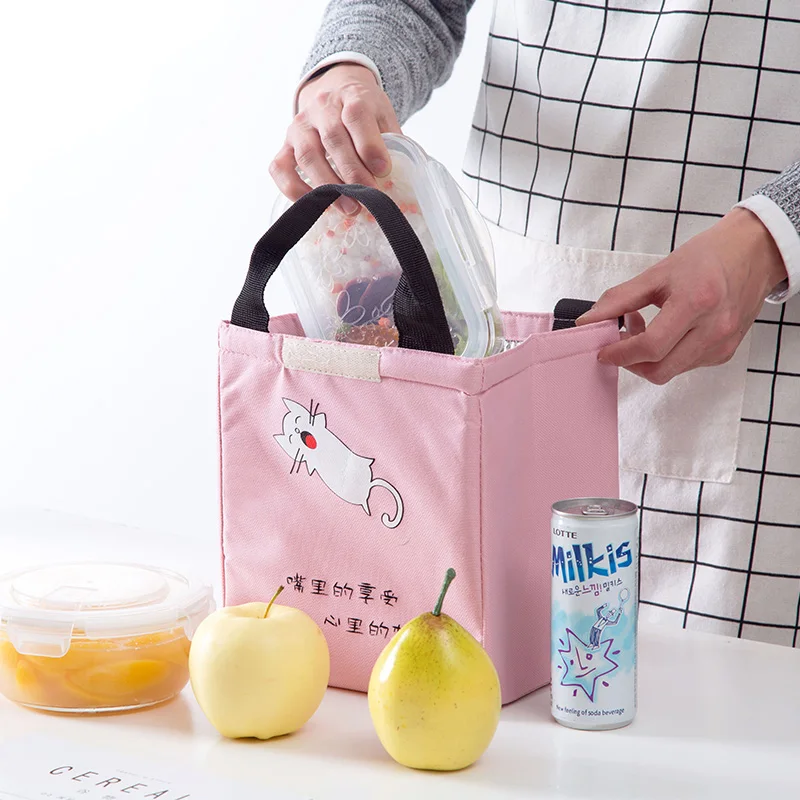 

MeyJig Travel Food Organizer Bag Kids Lunch Box Handbag Kitchen Dinner Thermal Storage Bag Waterproof Fruit Container