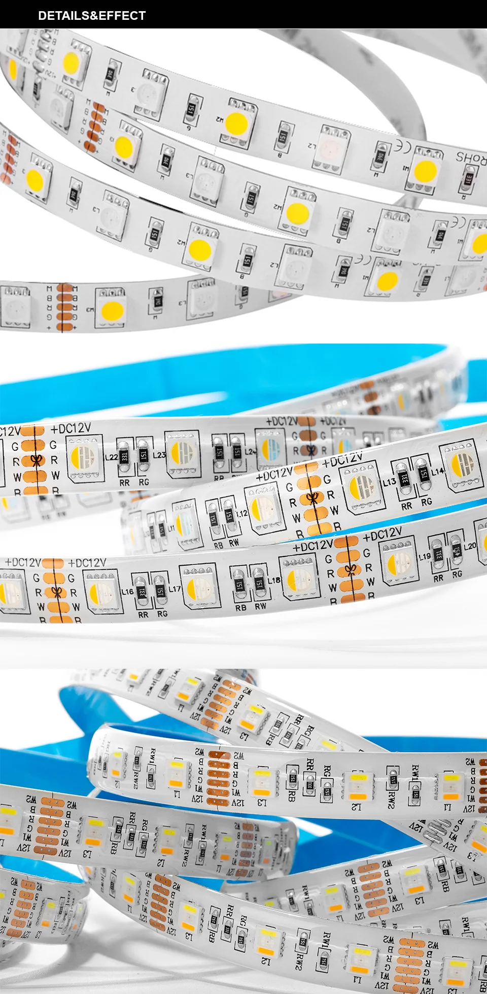 5 M 5050 RGBW прокладки RGBWW светодиодные полосы 4 в 1 RGBWW Led RGBW 5pin 60 светодиодов/м 12 v/24 v Водонепроницаемый смешанные Цвет