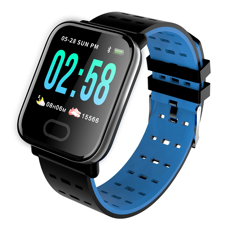 

A6 Smart Watch with Heart Rate Monitor Fitness Tracker Blood Pressure Bracelet Wristwatch Watch Band for IOS Android