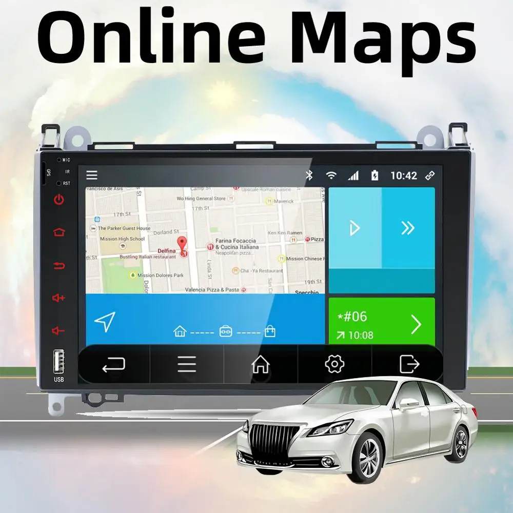 Perfect Android 9.0 Car DVD Auto radio multimedia for Mercedes Benz for Mercedes/Benz/W906/Sprinter/Volkswagen Crafter/LT3 2006-2012 2