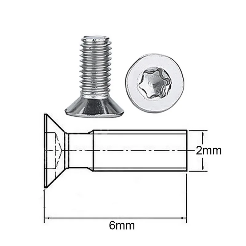 50 шт. торкс шурупы M2 M2.5 M3 M4 3-30 мм нержавеющая сталь 304 винт с потайной головкой и внутренним шестигранником винт плоский болт с головкой бытовой инструмент