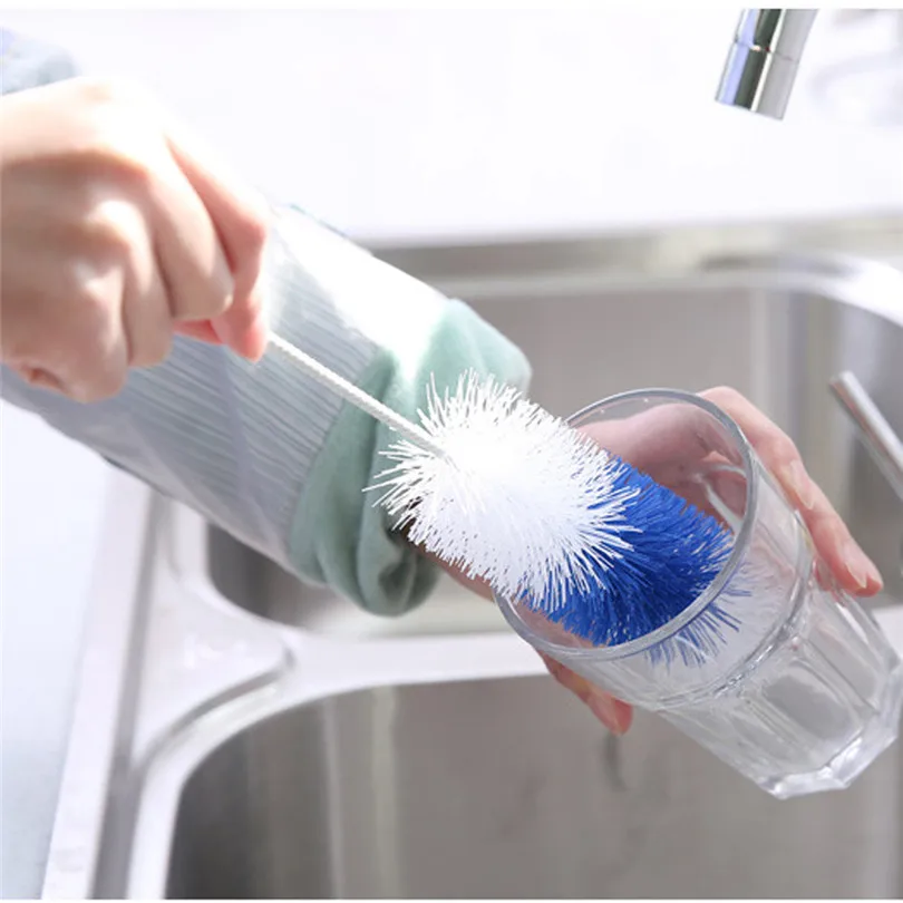 Long Handle Flexible Bottle Cleaning Brush Bottle Home Kitchen Long Handle Brush Bottle Cup Glass Washing Cleaning Cleaner (6)