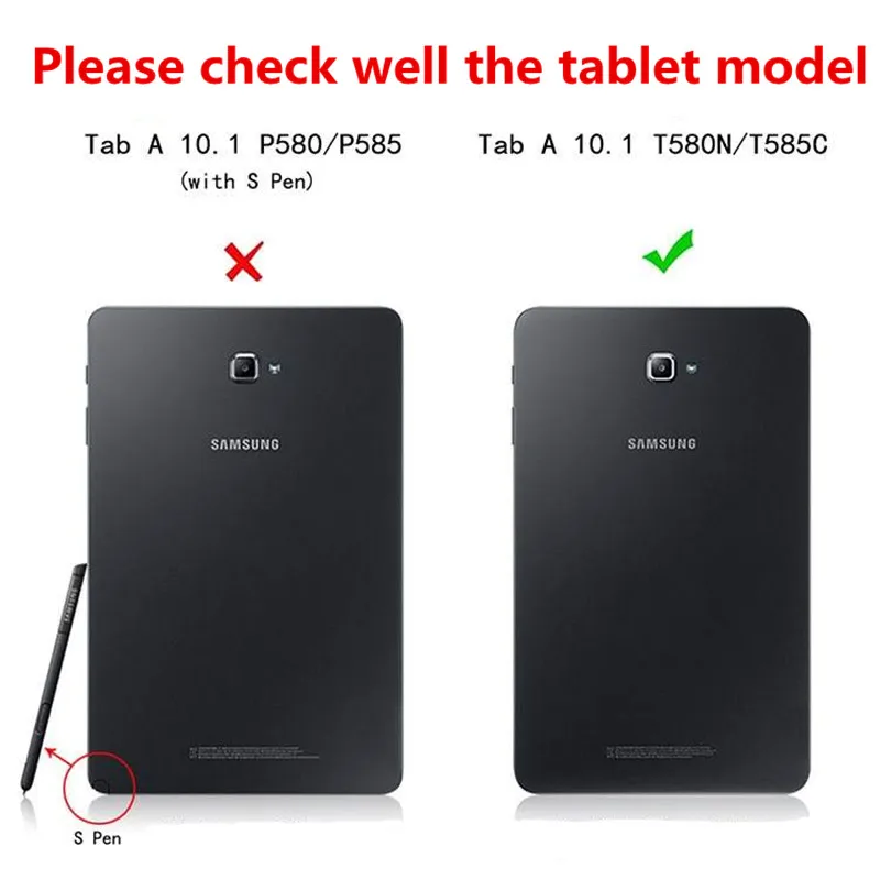 Умный кожаный чехол-подставка Wekays для Galaxy Tab A 10,1 для samsung Galaxy Tab A 10,1 T585 T580 T580N, чехол для планшета