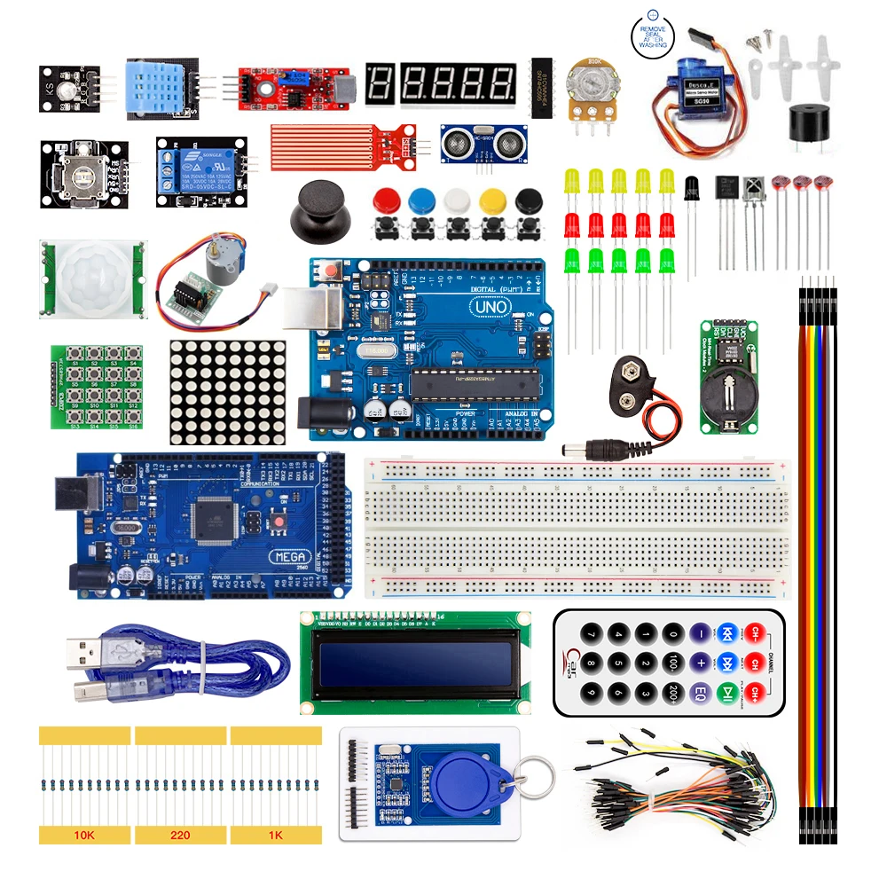 Стартовый набор для Arduino UNO R3 и Mega2560 плата с датчиком moulle 1602 ЖК дисплей