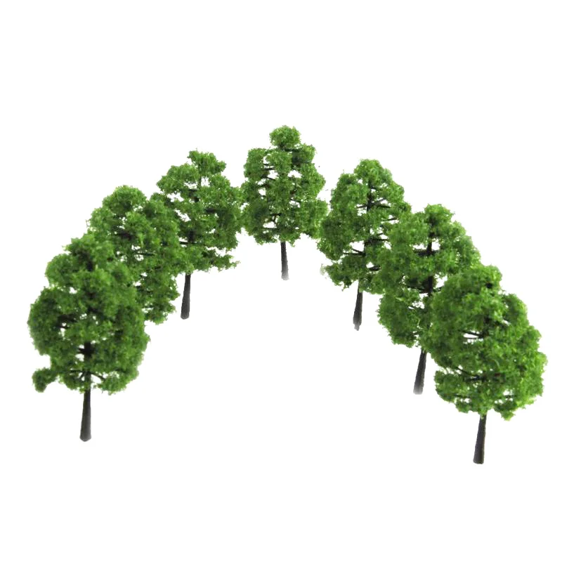 Зеленый пластик 20 шт модель поезд искусственное дерево Пейзаж архитектура 1:100 3,5 см/1,38 ''железная дорога отличное украшение строительные наборы