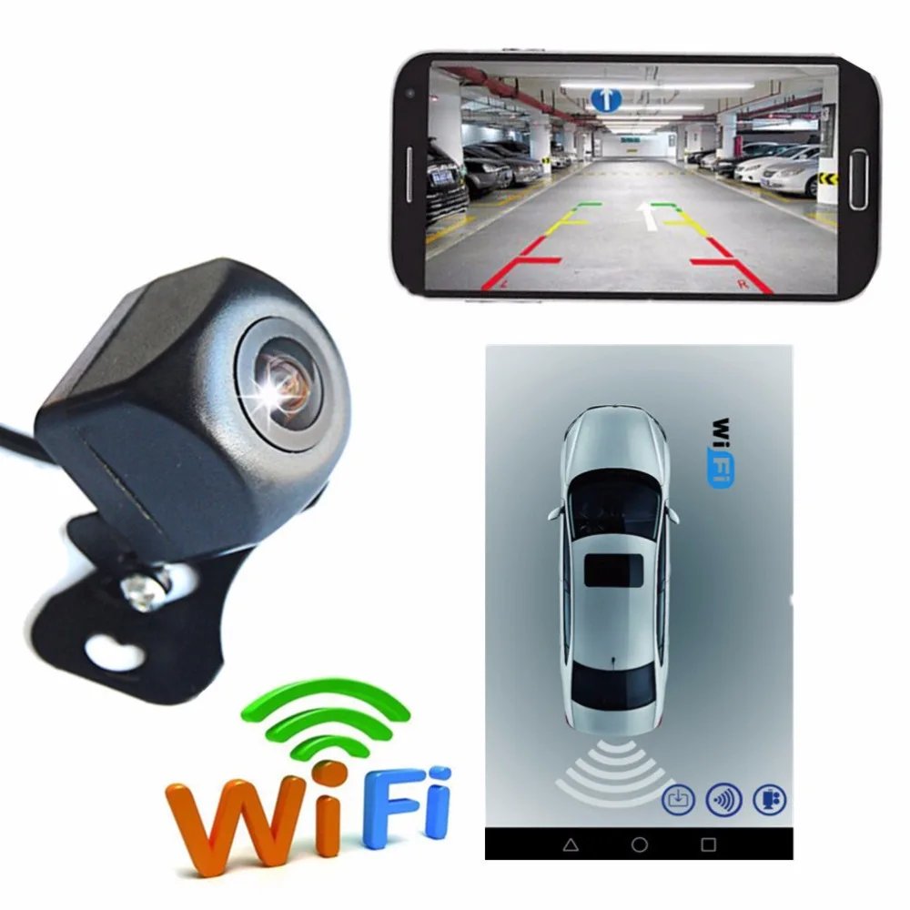 Обновленная миниатюрная Wi Fi HD Автомобильная камера заднего вида Fonwoon с ночным