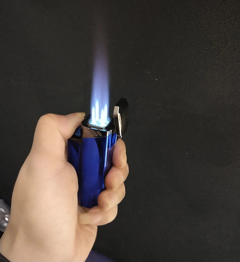 Четыре трубки синий пистолет для газопламенного напыления Электронная зажигалка Газ 1300C факел зажигалки турбо Зажигалка сигарные зажигалки