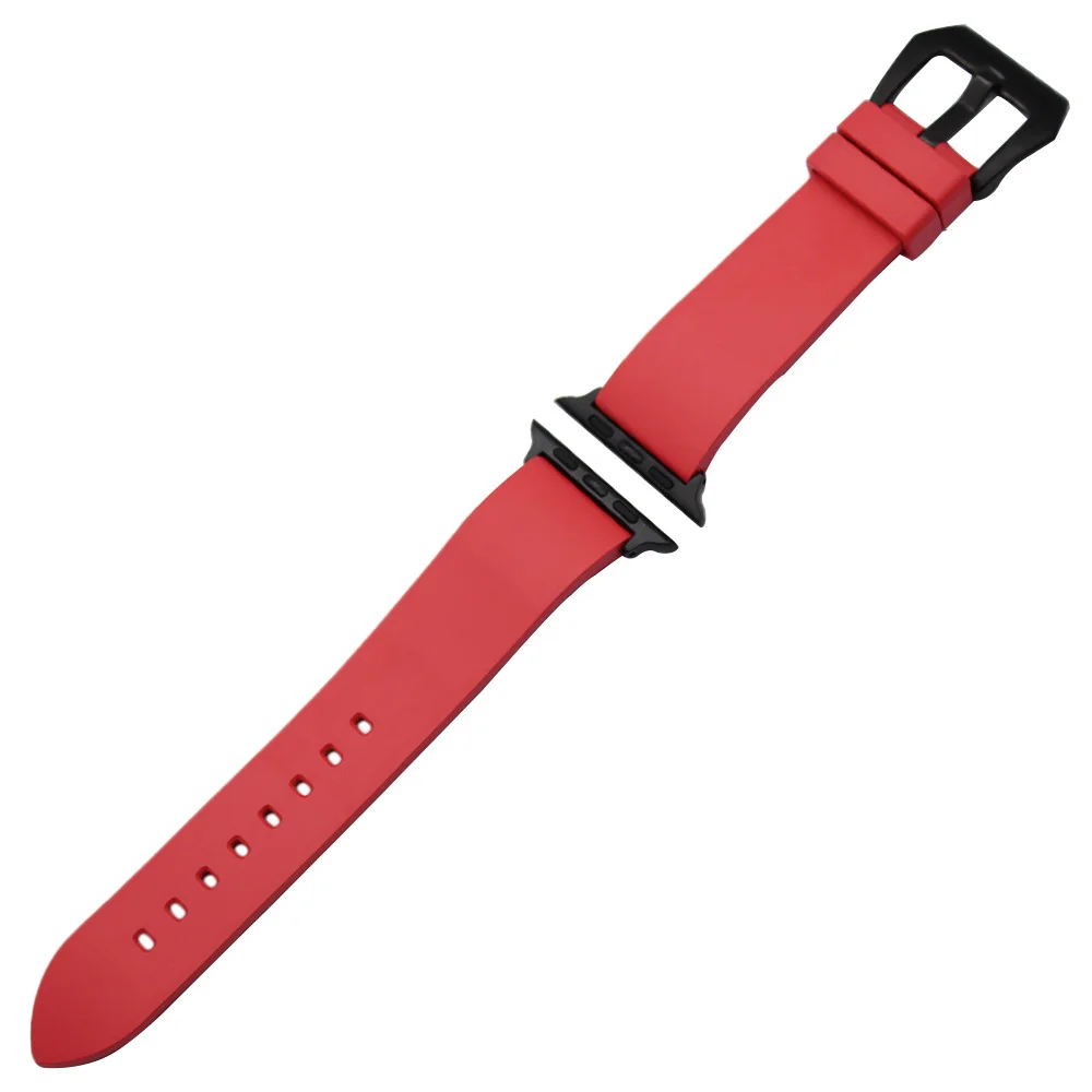 Ремешок резиновый оранжевый для iWatch Apple Watch SE 38 мм 40 42 44 Series 6 5 4 3 2 1| |