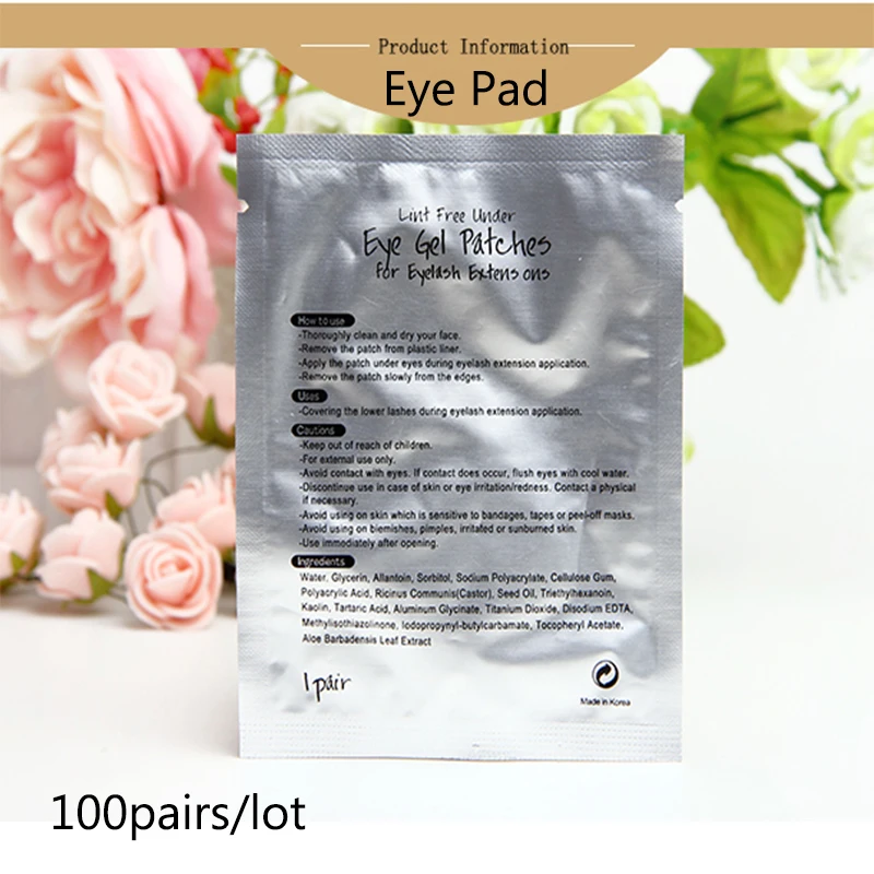 

100paies/lot Eyelash Extension paper patches under the eyelash Eye pad application Makeup Tools with Freeshipping