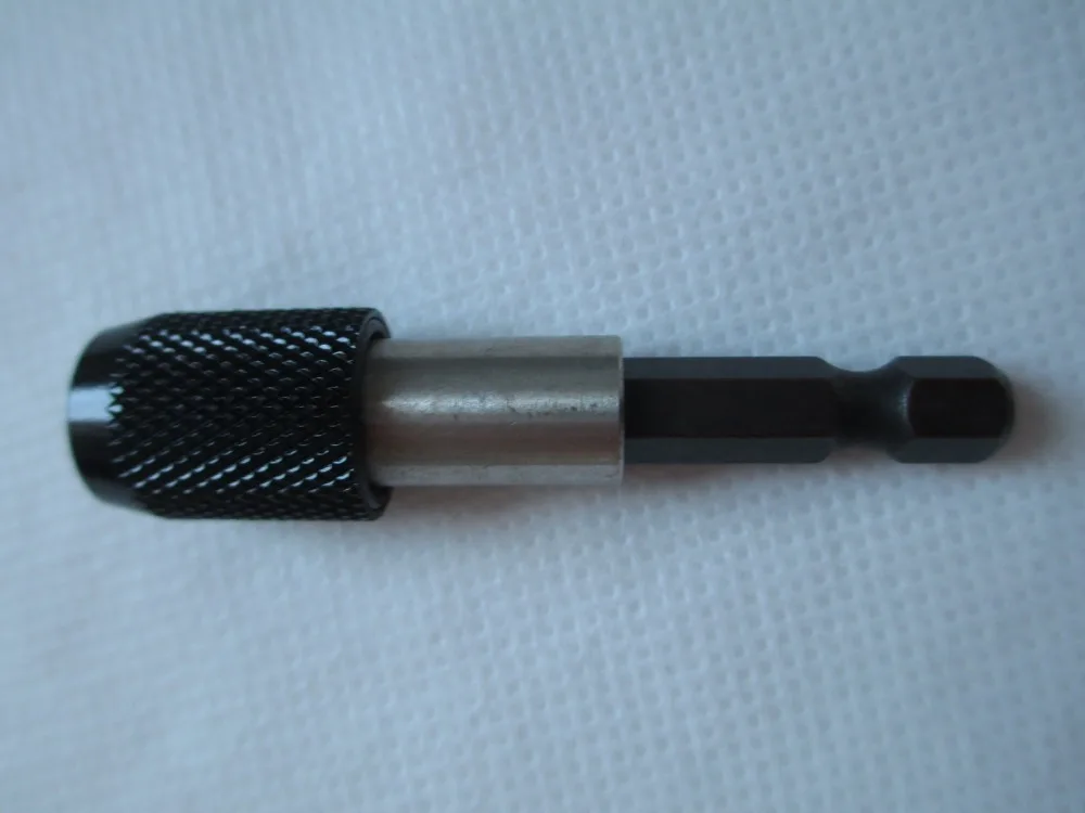 

Chrome Steel Extended 1/4" Hex Drive Shank Quick Change Adapter Bit Drill Chuck