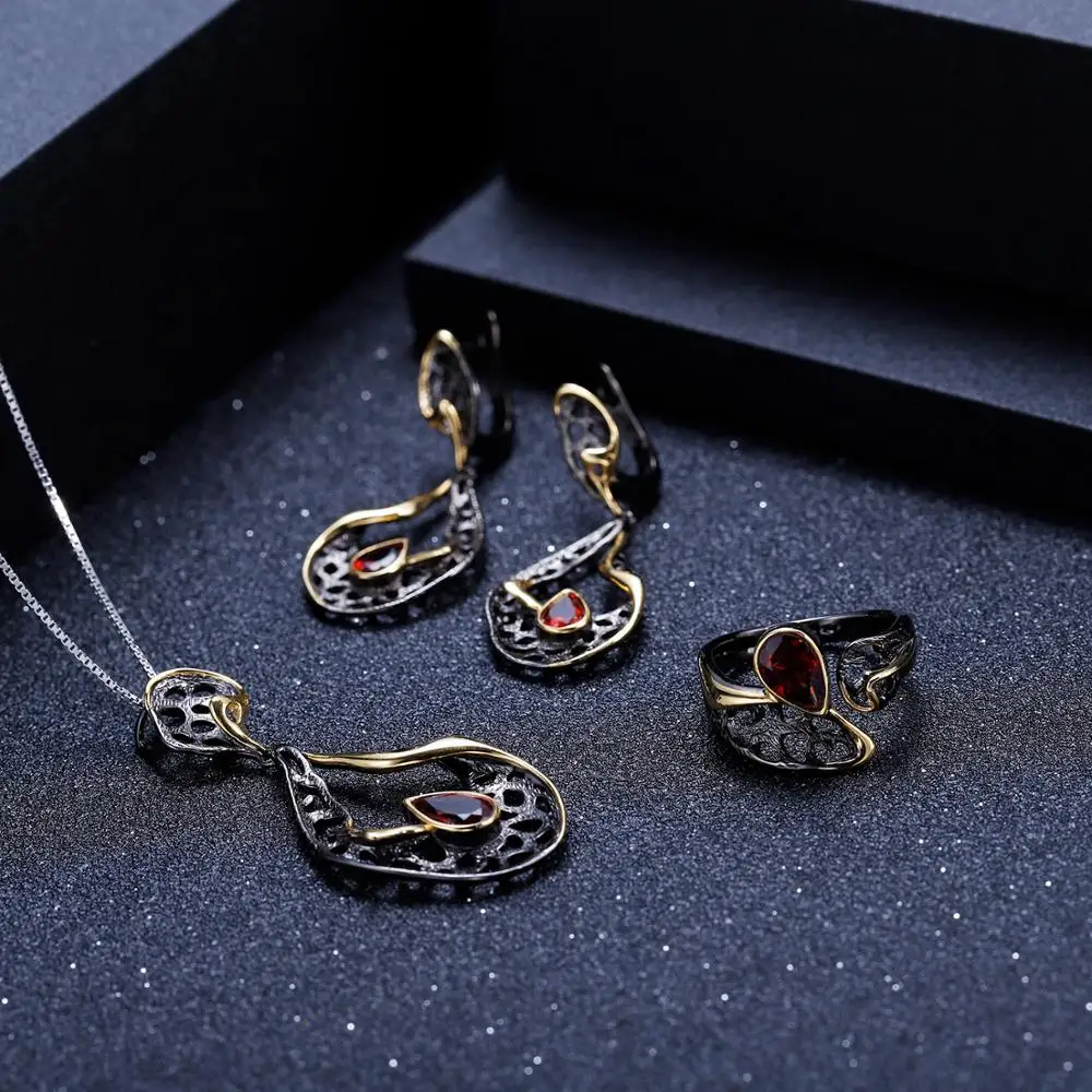 GEM'S BALLET 1.26Ct натуральный родолит Гранат 925 серебро оригинальный ручной работы