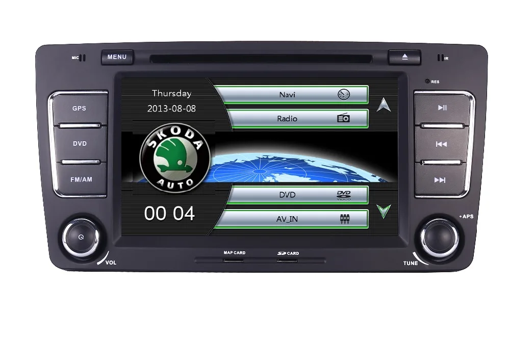 Автомобильный DVD-видеоплеер 2 Din 7 дюймов для SKODA Octavia 2009-2013 CANBUS 3G GPS-навигация Bluetooth