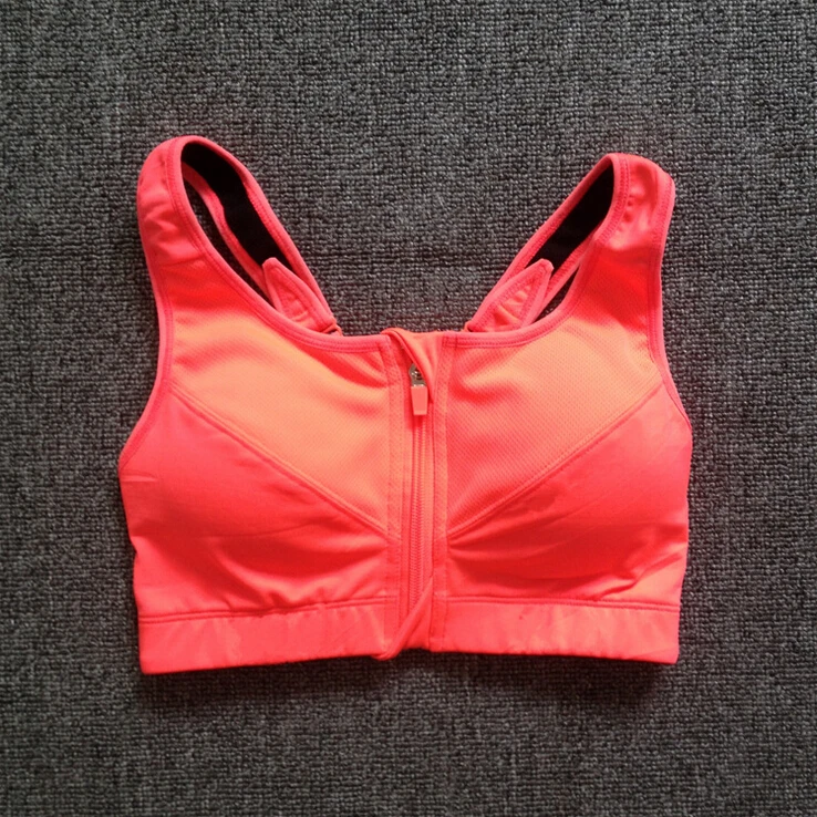 Women professional fitness sports bra shirt elastic push up seamless