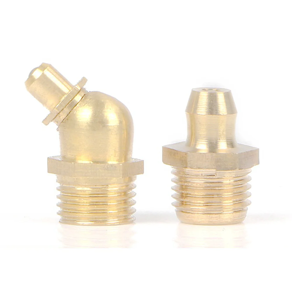 

5PCS Pure Copper Grease Nipple Universal Accessories Oil Mouth Grease Gun Accessories Grease Nipple Fitting M6M8M10*1.0mm