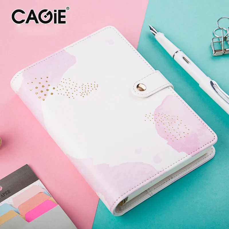 cute notebook cagie kawaii diary a6 planner ring binder