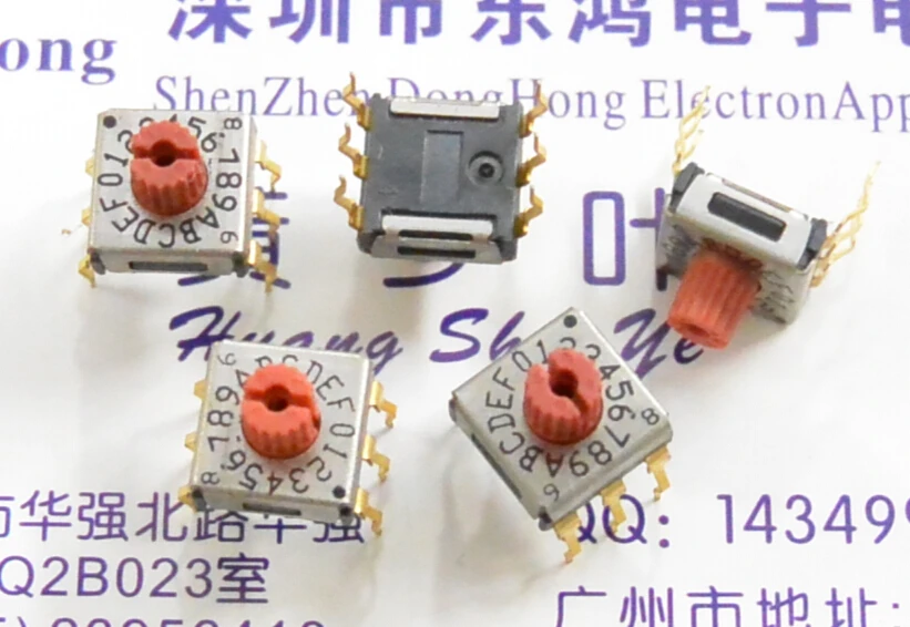 

5PCS/LOT SGAMIE.C 1248C rotary dial switch 0-F/16 encoding 7 * 7 switch RDS626