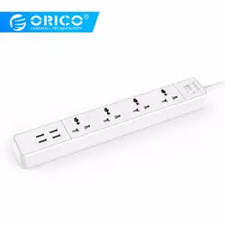 ORICO OSC-4A4U домашний офис ЕС США стабилизатор напряжения с 4 USB зарядное устройство 4 Универсальный AC Plug Multi-Outlet путешествия Силовые полосы-белый