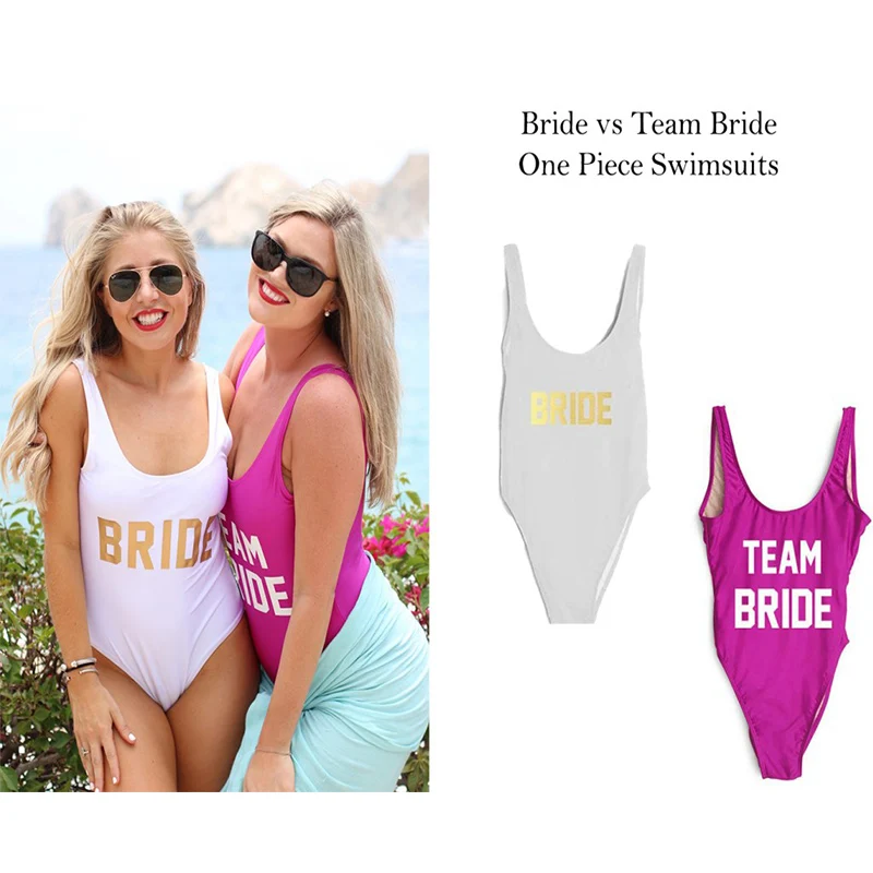 bride one piece swimsuit