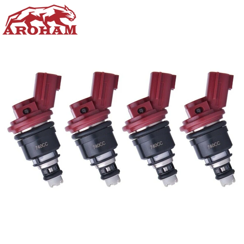 

4X New High Quality Fuel Injector 16600-RR544 740cc/min Side Feed For Nissan Silvia Skyline SR20 S13 S14 S15 SR20DET KA24DE