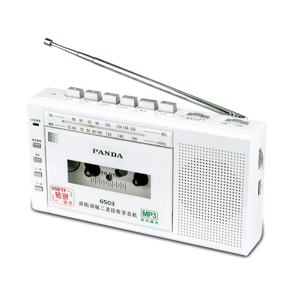 Panda 6503 FM радио два диапазона радио USB/Лента TF транскрибция магнитофон подарок радио