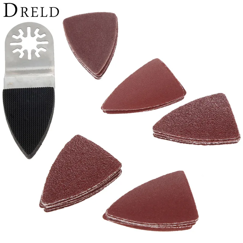 25Pcs Oscillating Multi-tool Sanding Paper Sander Sheet+Finger Sanding Pad for Multimaster Dremel R