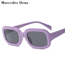Фиолетовые маленькие прямоугольные Солнцезащитные очки женские брендовые новые модные черные белые розовые красные женские солнцезащитные очки мужские UV400
