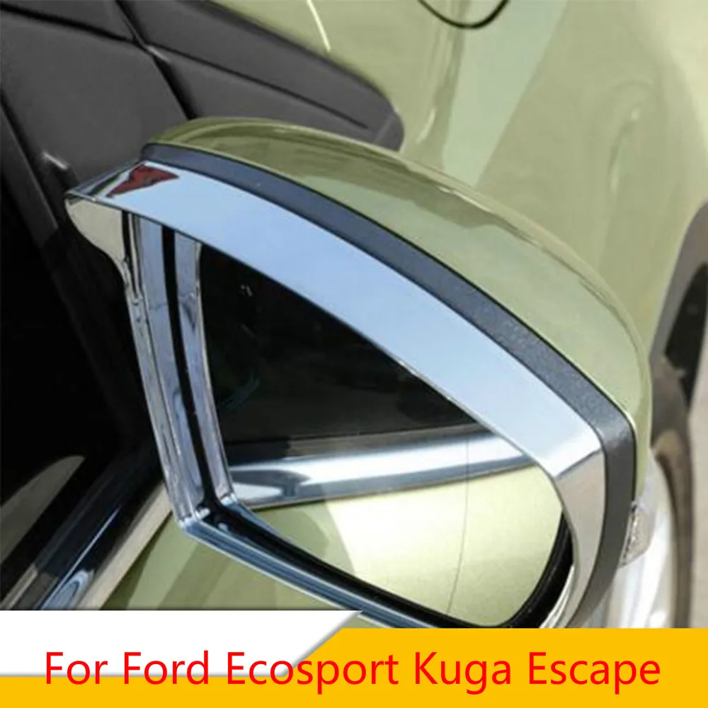 

Zlord Car Chrome Rearview Mirror Protection Cover Rear View Mirror Sticker for Ford Ecosport Kuga Escape 2012 - 2017