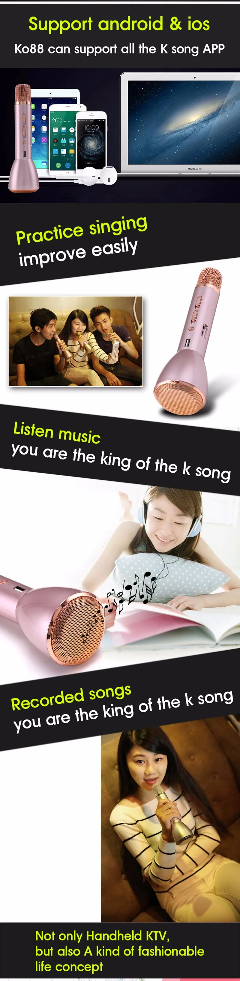 Bluetooth speaker Microphone Karaoke (15)