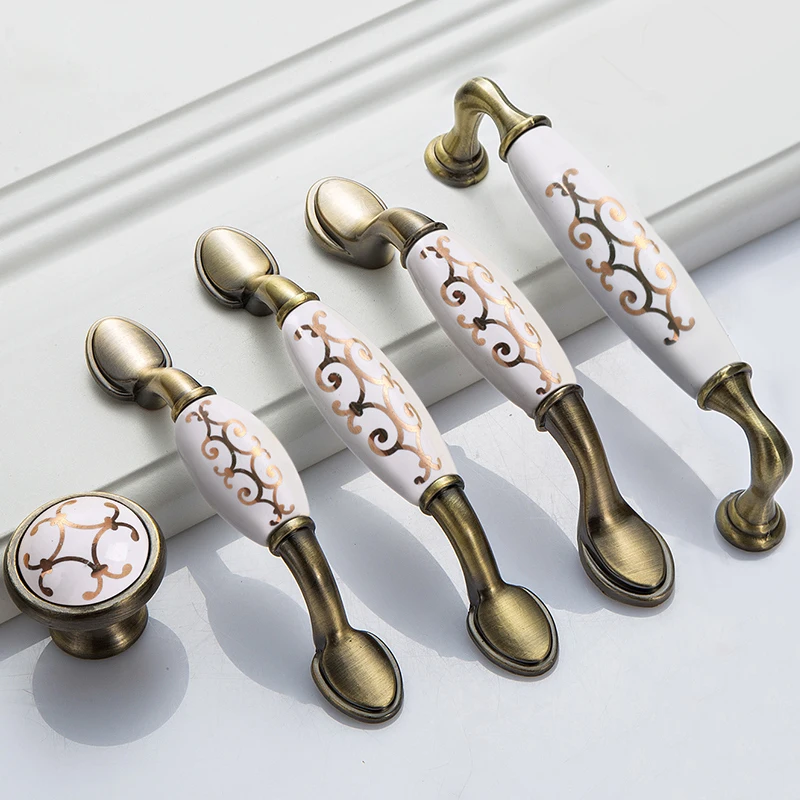 

Ceramic Door Handles Vintage Antique Furniture Handles Drawer Pulls Kitchen Cabinet Knobs and Handles door knobs and handles