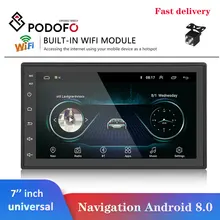 Podofo 2 Din автомагнитола Android мультимедийный плеер gps навигация " HD сенсорный экран цифровой дисплей Универсальный Авто аудио стерео