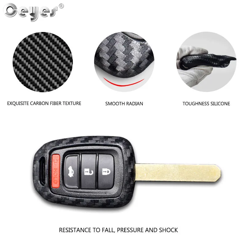 Carbon fiber key cover for HONDA  (2)