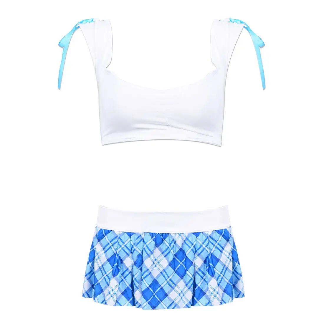 IMC White with Blue Naughty Sexy School Student font b Clothing b font Set Lingerie Sexy