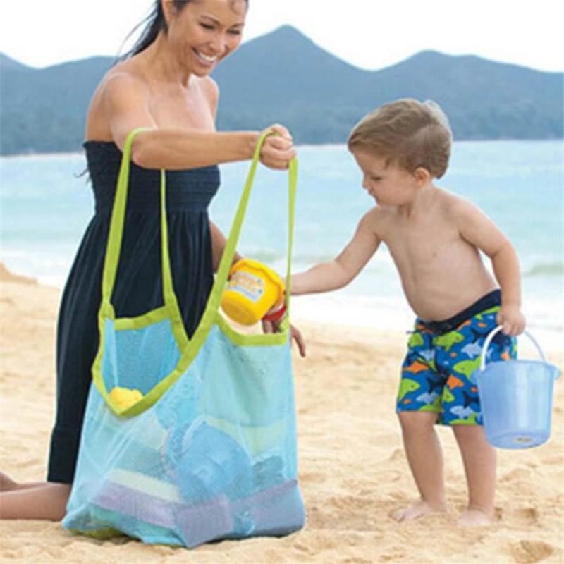 Hot Mom Baby Beach Bags Big Size Women Kids Mesh Bag Messenger Bags Toy Tool Storage Handbag Pouch Tote Children Shoulder Bag 7