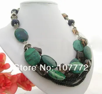 

Smoky Crystal&Onyx&Chrysocolla Necklace