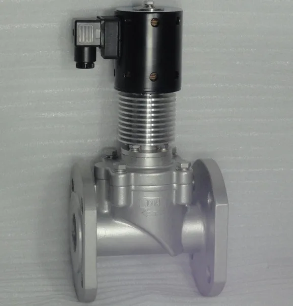 Изготовленная на заказ Высокая температурный соленоид клапан паровой электромагнитный клапан высокого температурный соленоид клапан фланец из нержавеющей стали с резьбой