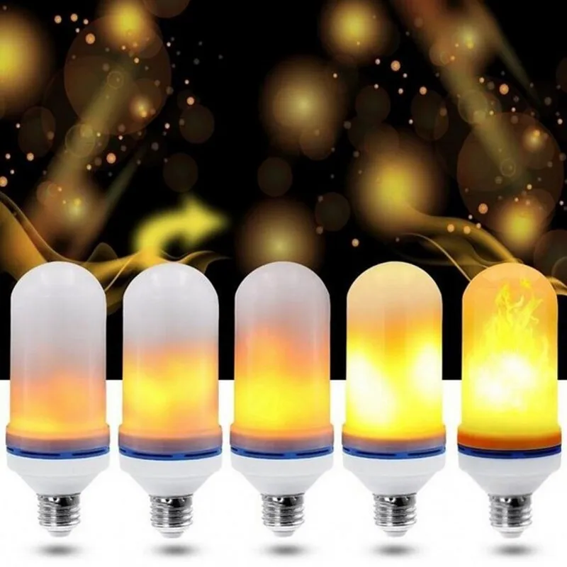 LED flame Bulbs E27 B22 E14 Flame Effect Fire Light Creative Light