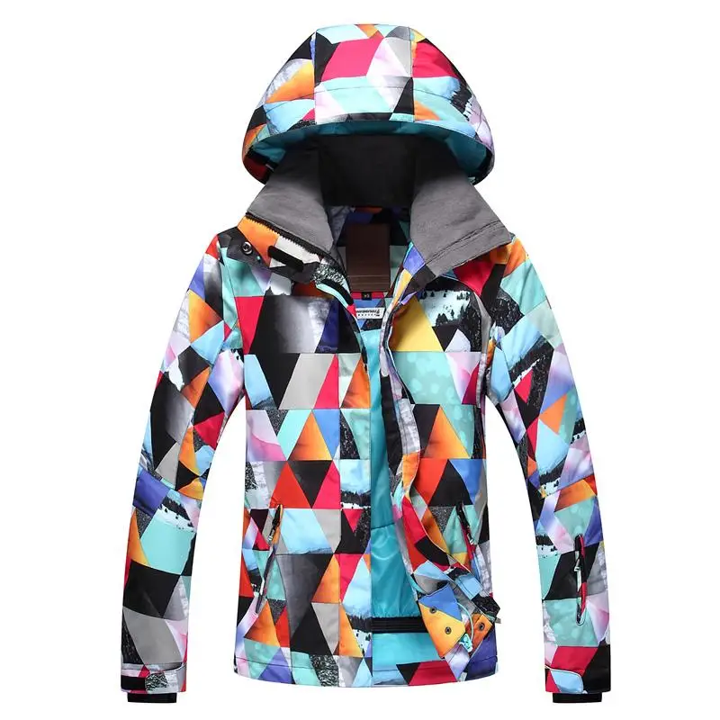 

Women Snow clothes outdoor sports Snowboarding jacket Waterproof windproof Winter special Snow costume High Quality GSOU SNOW