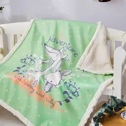 Детское одеяло s мягкий плюшевый мультфильм Животные стиль коралловый флис Новорожденные одеяло для новорожденных коляска одеяло