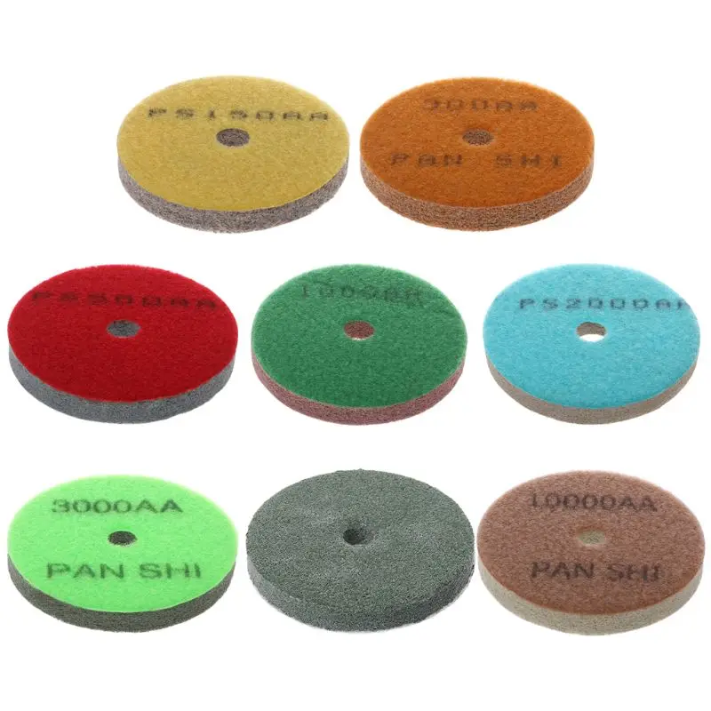 

Diamond Polishing Sponge Marble Granite Concrete Floor Polishing Grinding 4" Nylon Fiber Stone Clean Abrasive Disc
