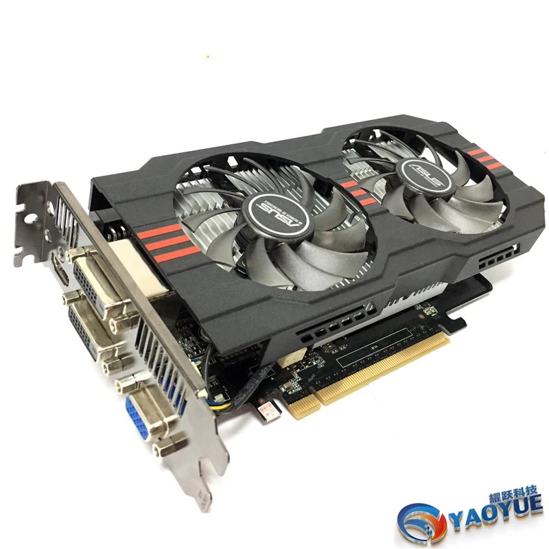 Asus GTX-750TI-OC-2GB GTX750TI GTX 750TI 2G D5 DDR5 128 бит настольных ПК Графика карты PCI Express 3,0 компьютеров видеокарта HDMI