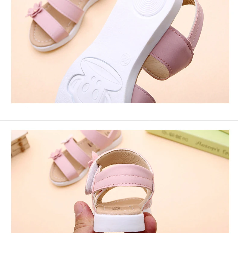 Г. летние детские сандалии девушки принцесса красивая Цветочная обувь на плоской подошве девушки сандалии обувь девушки размер 21-37
