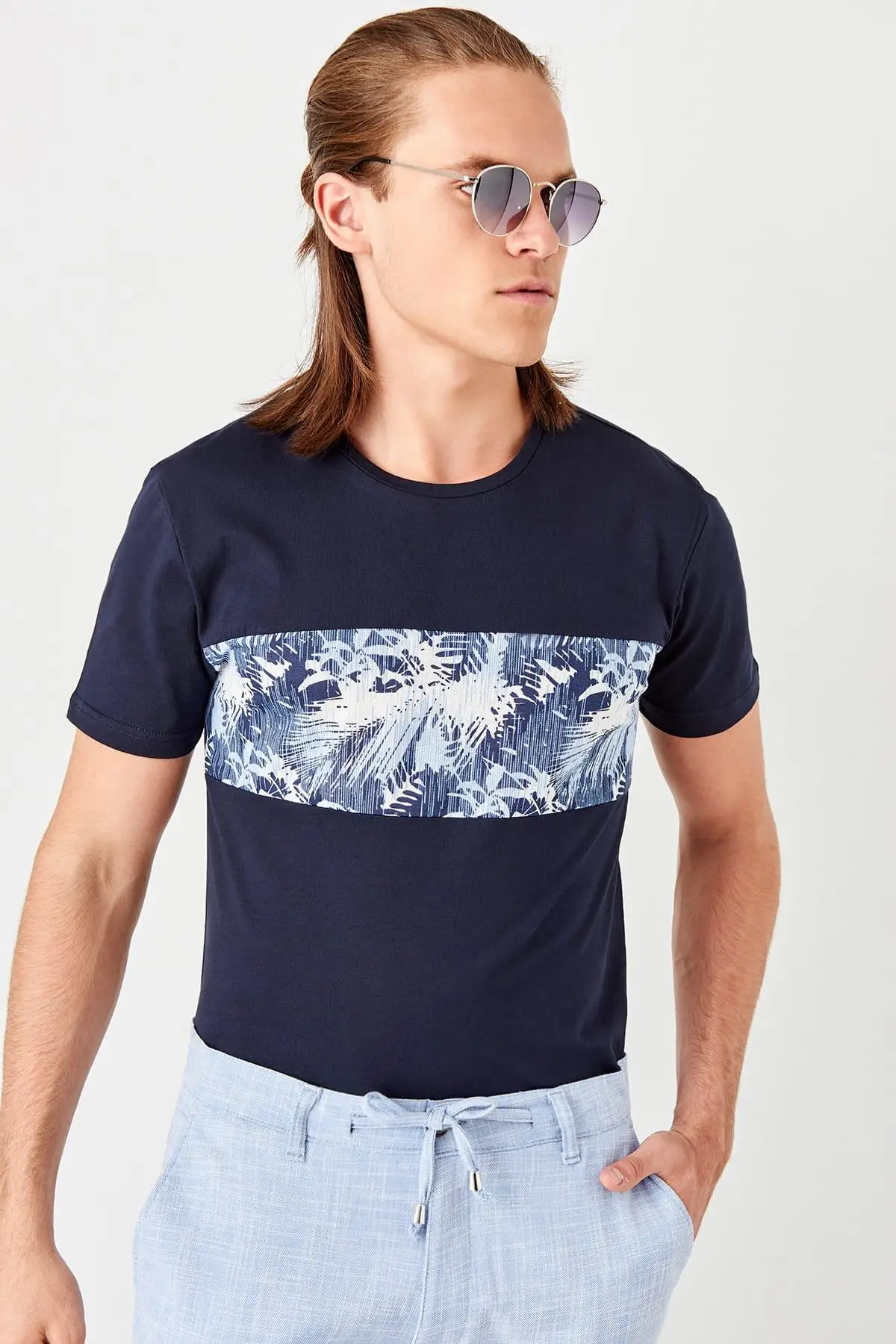 Trendyol Navy Blue Men 'S Printed T Shirt TMNSS19GM0021|T-Shirts ...