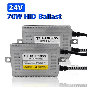 

SKYJOYCE 1 Pair 24V 70W S7 HID Ballast with High Efficiency 12V/24V hid ballast for car headlight bulb H1 H3 H7 H11 9005 9006