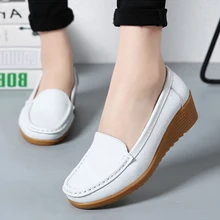 Г., новые модные женские туфли на плоской подошве туфли-оксфорды без застежки с круглым носком на танкетке женская повседневная обувь на платформе