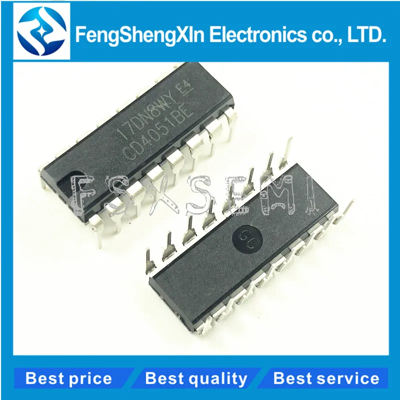 

10pcs/lot CD4051BE CD4051 DIP16 CMOS Analog Multiplexers/Demultiplexers with Logic Level Conversion IC