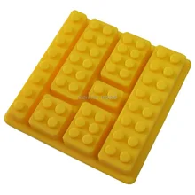 DIY силиконовая форма для льда блоки 7 кирпичей формы крема ванны формы для заморозки инструменты для мороженого силиконовый Фондант для форм кекса Инструменты для выпечки желтый