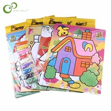 3 шт./лот, детские игрушки для рисования, картины из песка, Детские Поделки, обучающие игрушки для мальчиков и девочек, GYH